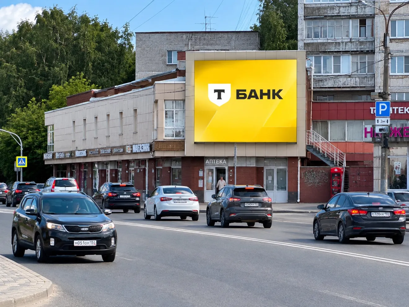 Медиафасад по адресу ул. Ванеева, 96А, Нижний Новгород